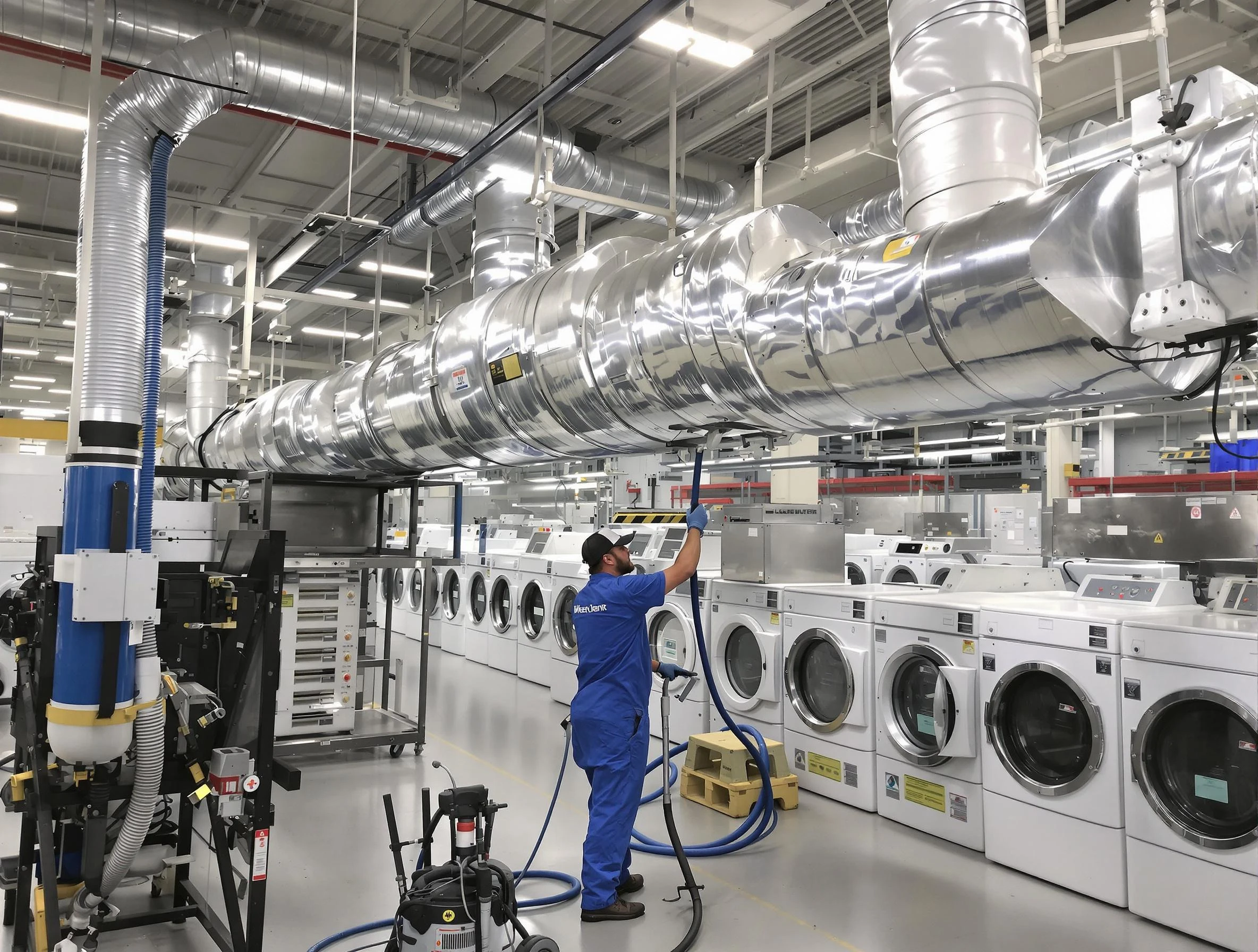 Brigham City Dryer Vent Cleaning team performing heavy-duty industrial dryer vent cleaning in Brigham City